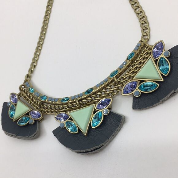 Silpada Posy Fringe Brass Crystal Necklace NWT - Picture 8 of 15